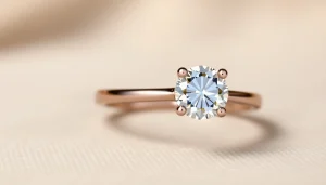 Showcasing a beautiful 2 carat engagement ring with a sparkling diamond in a delicate setting, radiating elegance.