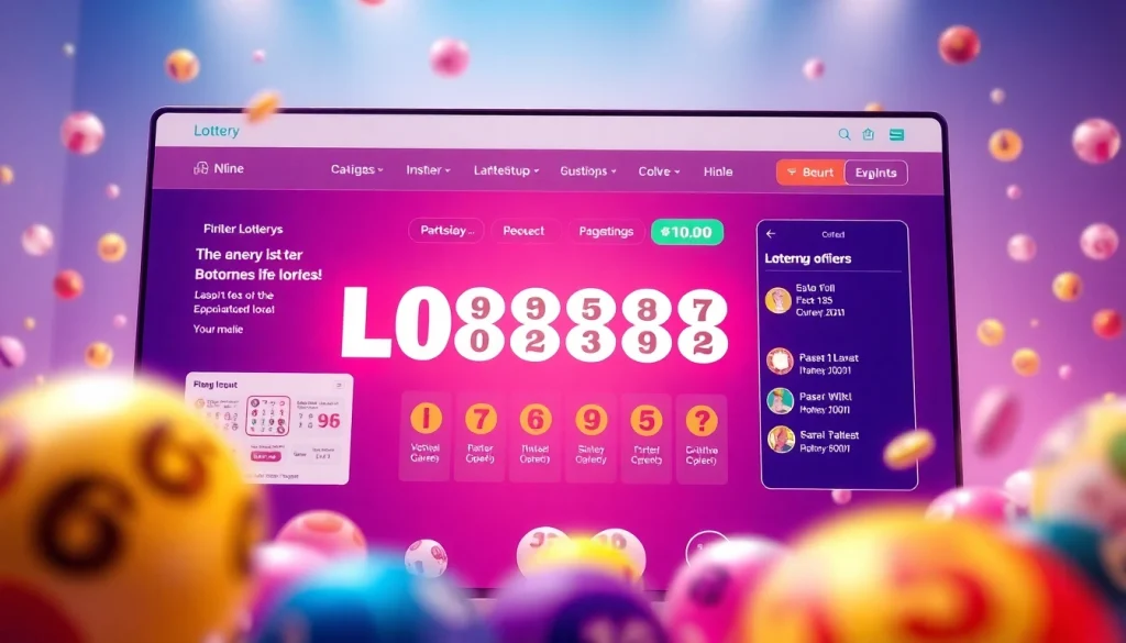 Experience masurebet's online lottery interface showcasing vibrant, user-friendly design for easy participation.