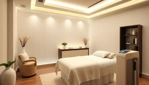 Reveal a noninvasive lipo treatment device in a tranquil spa setting, showcasing modern aesthetics.