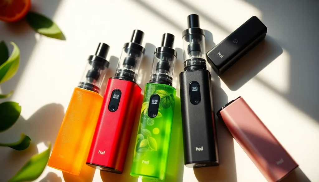 Choose your favorite flavors with HQD Surv kaufen, featuring a colorful assortment of vape pens in an elegant display.