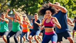 People participating in Fat Loss Training sessions outdoors, showcasing energy and diversity.