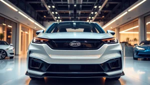 Showcasing premium byd mods with innovative accessories in a luxurious showroom.