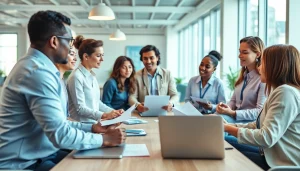 Werbeagentur Pflege bietet professionelle Marketingstrategien und Beratung in einer hellen Büroumgebung.