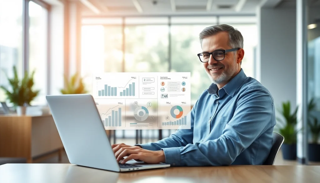 Professioneller Marketingberater für pflegedienste bei der Arbeit an einer Marketingstrategie