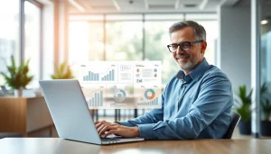 Professioneller Marketingberater für pflegedienste bei der Arbeit an einer Marketingstrategie