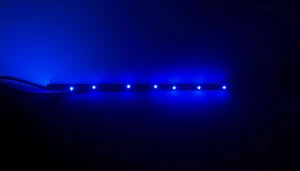 Power supply supplier featuring a modern LED-powered unit with sleek metallic design and advanced technology.