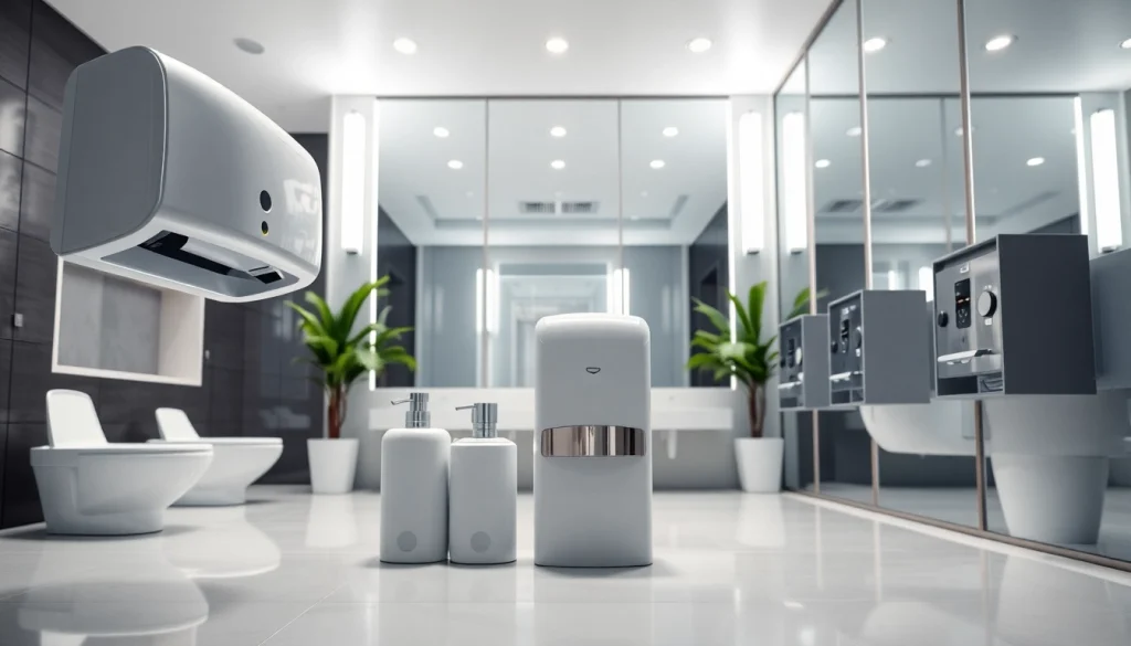 Enhance your restroom experience with premium commercial restroom supplies, including hand dryers and soap dispensers.