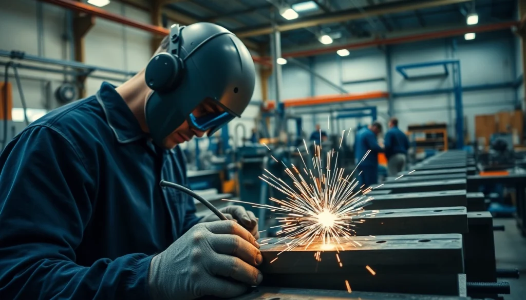 Skilled technicians at a metal manufacturer in Edmonton creating high-quality custom parts.