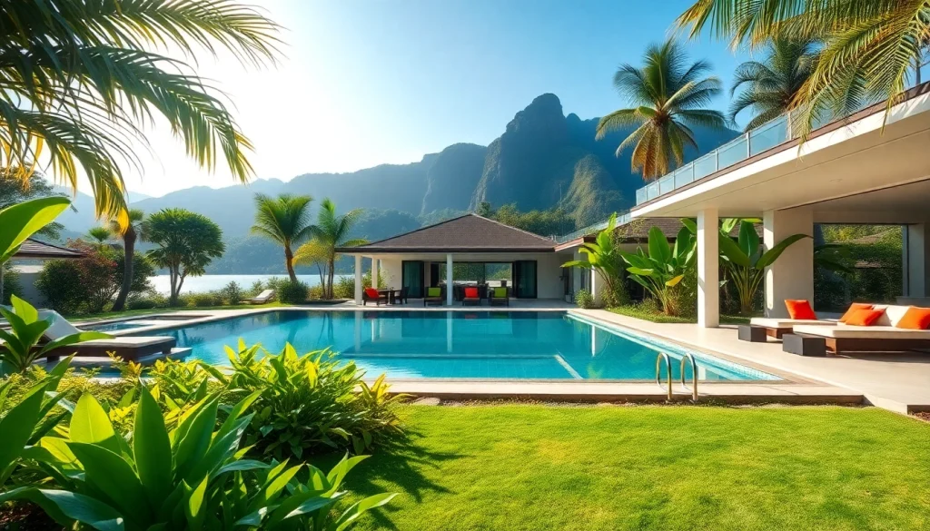 Rent a villa property for sale featuring a luxurious Phuket villa with an infinity pool.
