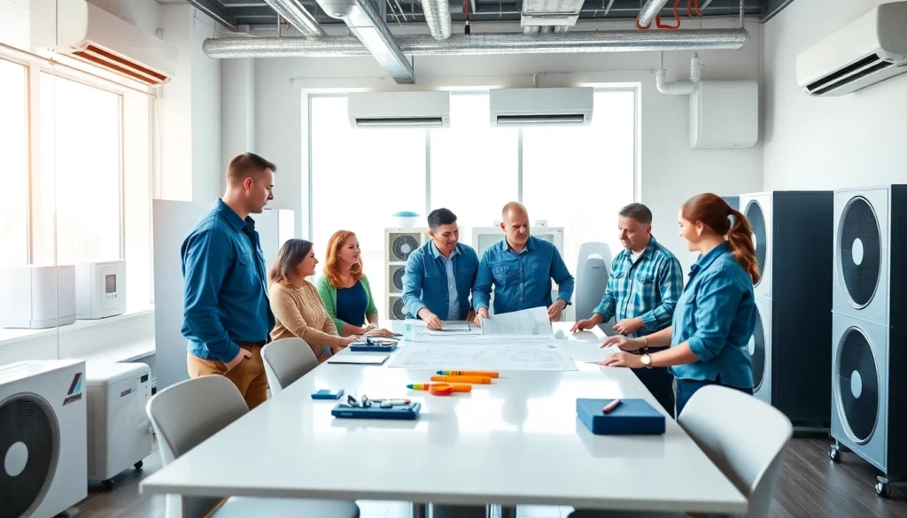 HVAC dealers near me provide expert service and consultation in a modern office setting.