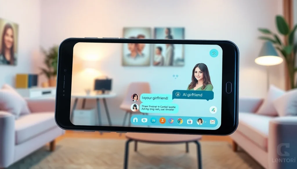 Engaging AI girlfriend chat interface showcasing a lively conversation with an avatar.