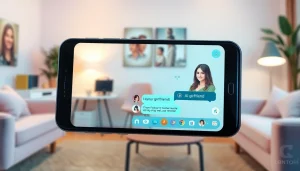 Engaging AI girlfriend chat interface showcasing a lively conversation with an avatar.