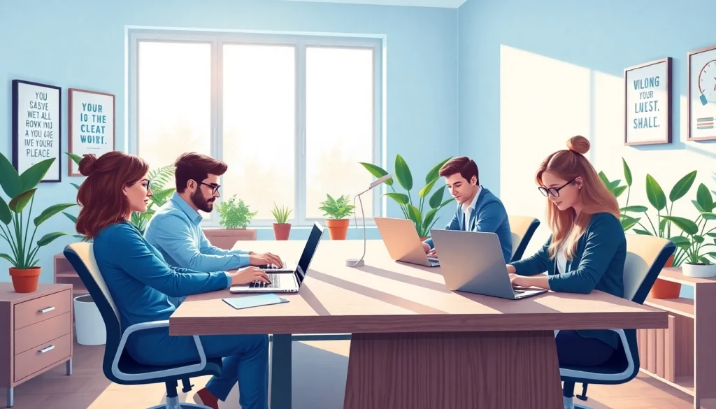 Finding fulfilling online jobs in a modern home office with bright light.
