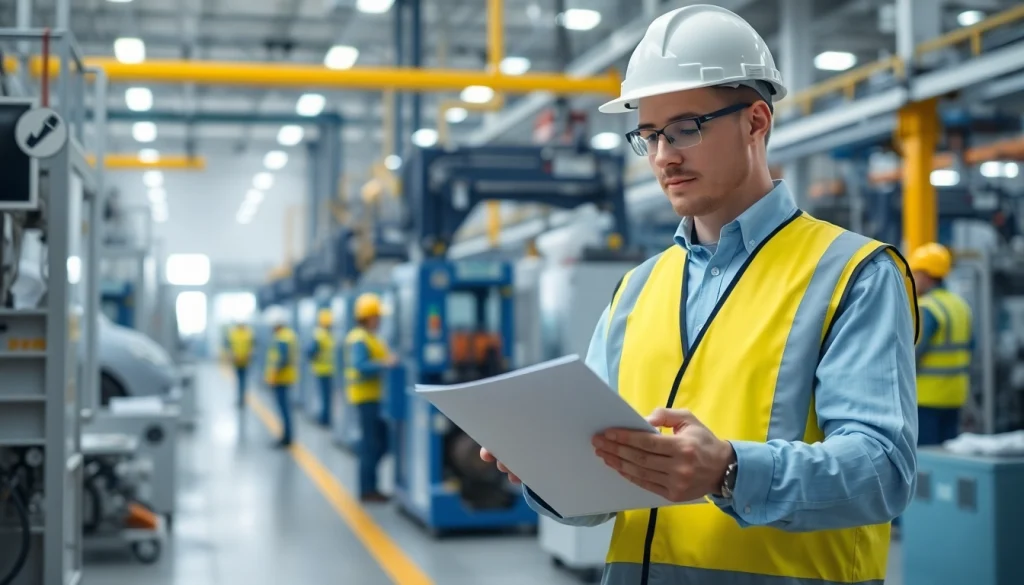 Workplace Safety Audit conducted by a professional auditor examining compliance in a factory.
