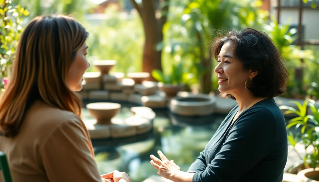 Holistic life Coach UK guiding a client in a serene outdoor setting to promote well-being and personal growth.