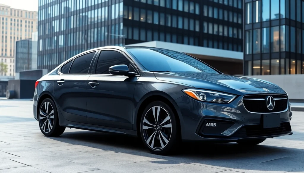 Tint a car window with high-quality film in a sunny urban setting for enhanced style.