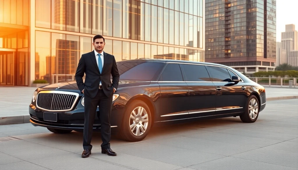 Provide a seamless corporate chauffeur service experience with professional attire and luxury vehicle.