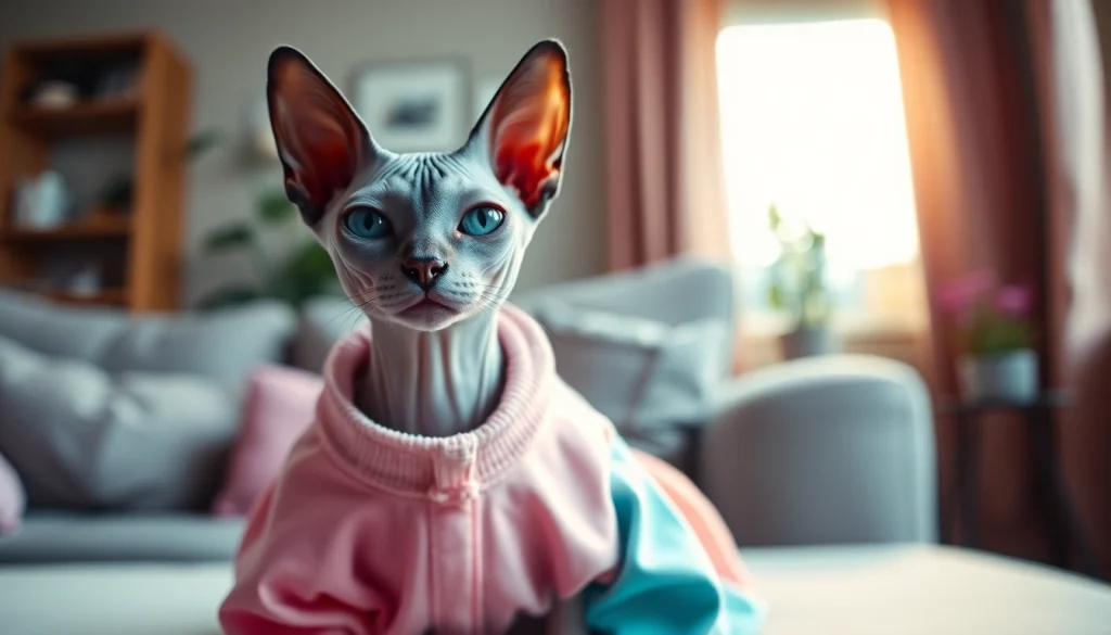 Dress your pet with stylish PIKAPIKA Sphynx Clothes for a cozy and fashionable look.