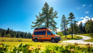 Highlighting a JRP Campers model in a nature setting, emphasizing its adventure-ready features.