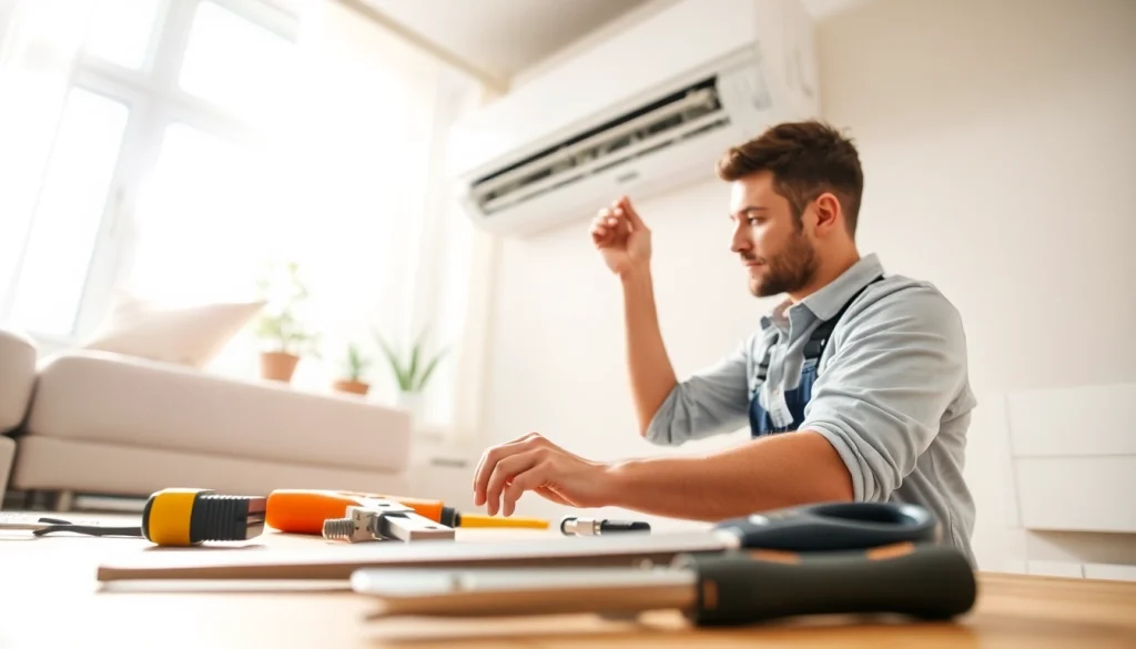 Expert technician performing ac repair glendale az in a modern residential setting.