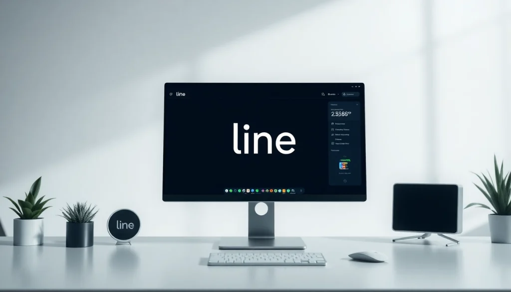 Download the 電腦版line下載 application interface featuring a sleek design on a computer screen.