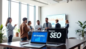 Enhance your edmonton seo strategy with a professional marketing team in action.