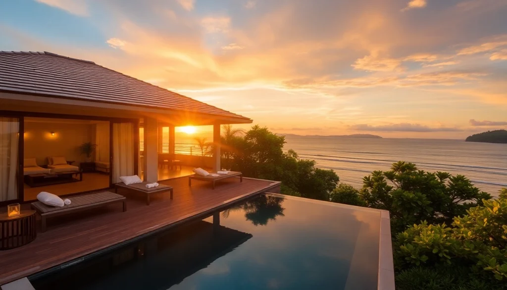 Find exceptional Phuket real estate in a stunning sunset villa with serene ocean views.