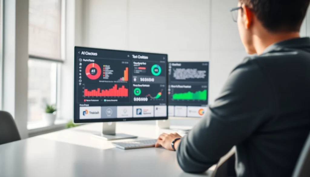 Analyze text using the powerful AI checker tool featured in a modern workspace.