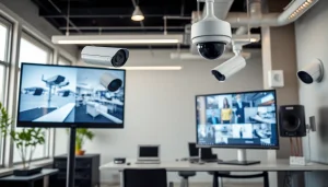 Enhancing edmonton tech security with advanced surveillance technology in a modern office.