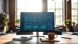 Showcase of an IPTV Reseller Panel interface highlighting user metrics in a modern office.