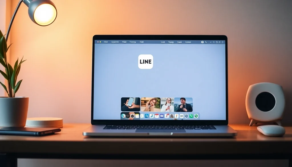 Check out the easy 電腦版line下載 on a sleek laptop, demonstrating its user-friendly interface and modern design.