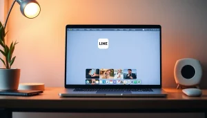 Check out the easy 電腦版line下載 on a sleek laptop, demonstrating its user-friendly interface and modern design.