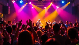 Check it out, a dynamic music scene with fans enjoying a live performance.