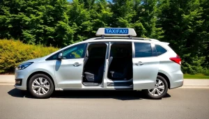 Airport taxi near Halifax waiting to provide comfortable travel to passengers.
