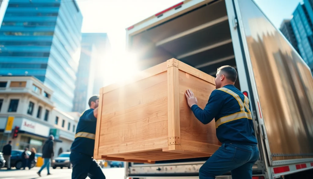 Load your belongings securely with https://starvanlinesmovers.com experienced movers in action.