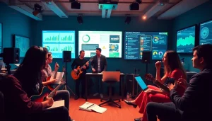 Boost your reach with expert music promotion services in a collaborative studio setting.