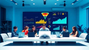 Engaging marketers collaborating on ClickFunnels strategies in a digital workspace