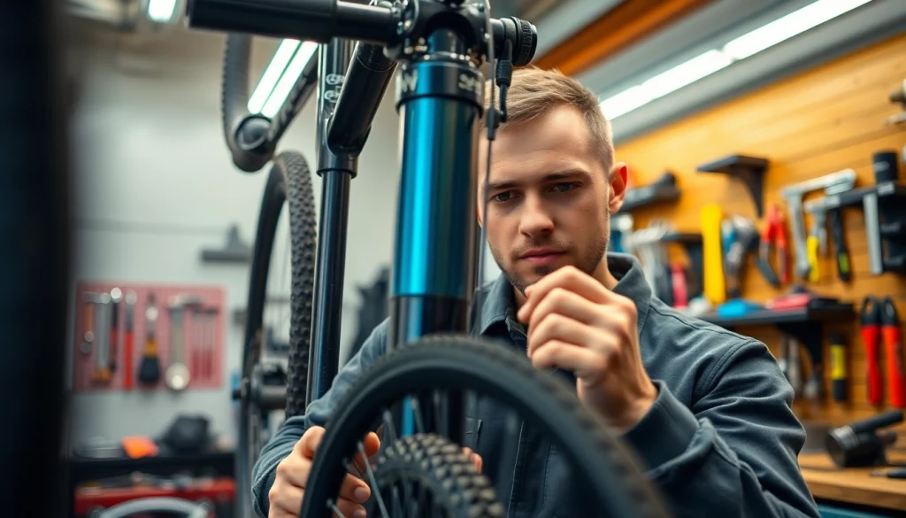 Reparación y mantenimiento de suspensión en bicicletas, asegurando un rendimiento óptimo y duradero.