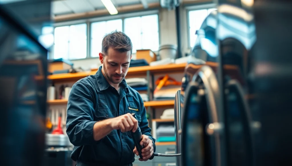 Repair technician providing 24/7 repair services Phuket in a bright workshop.