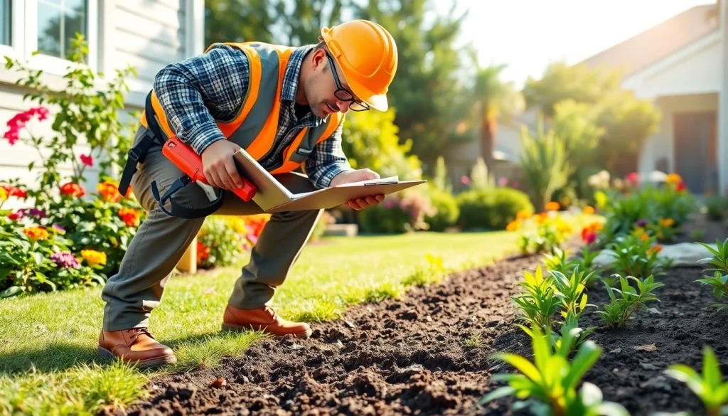 Pest control expert examining residential property for infestations and safety.
