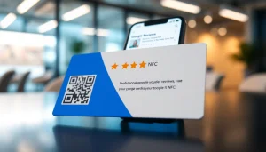 Showcasing the reviewcardsgoogle with a dynamic QR code for effective customer engagement