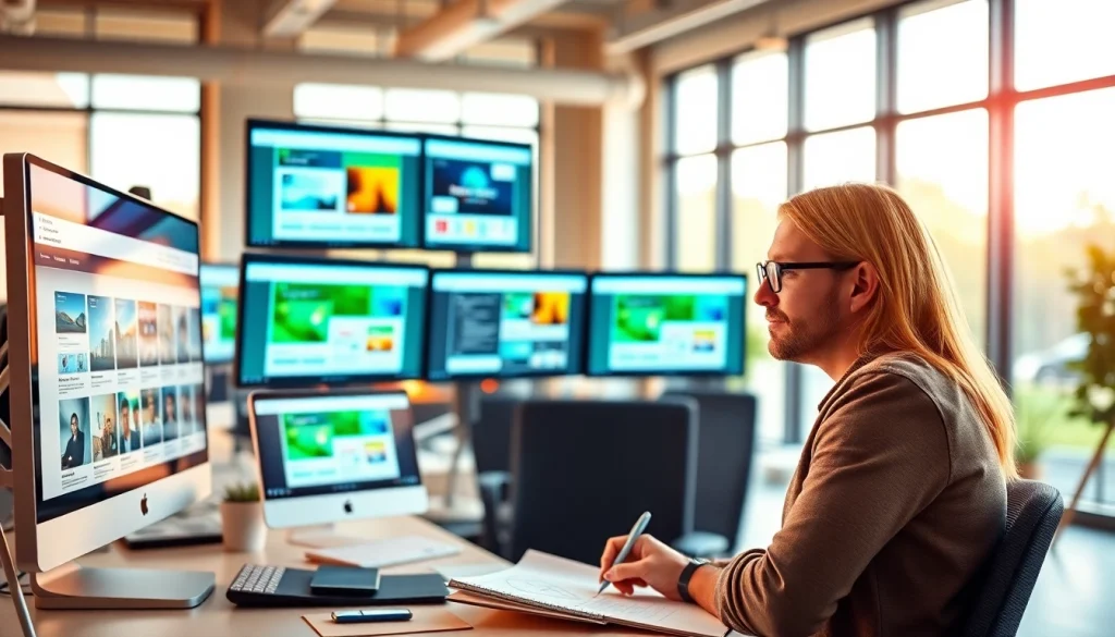 Webdesign Agentur Zürich entwickelt einzigartige Webseiten in einem modernen Büro.