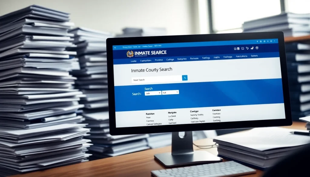 Perform a thorough orange county jail inmate search with an intuitive digital interface displayed on a computer.
