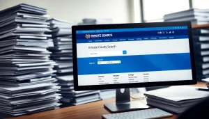 Perform a thorough orange county jail inmate search with an intuitive digital interface displayed on a computer.