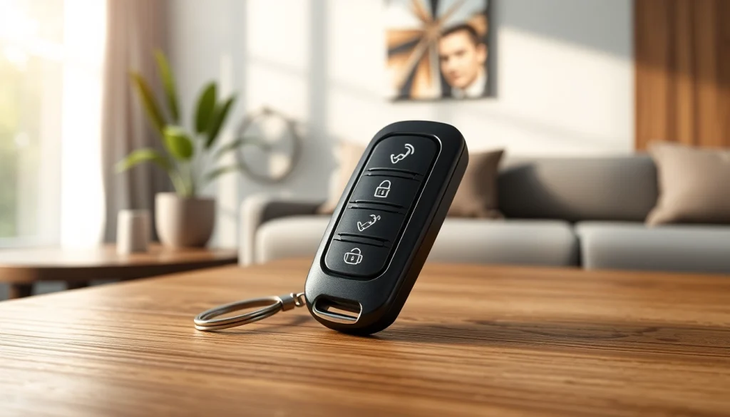 Showcase of keys for electric cars fob highlighting modern design and technology
