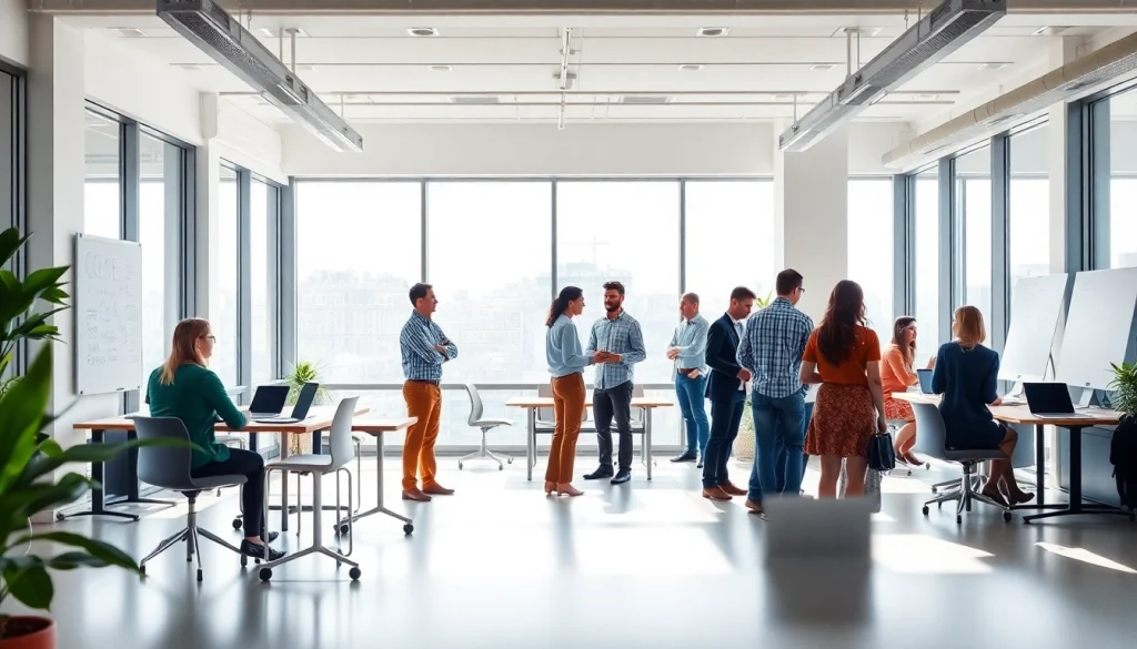 Illustrating the essence of the alphabet inc mission statement through engaged teamwork in a modern office environment.