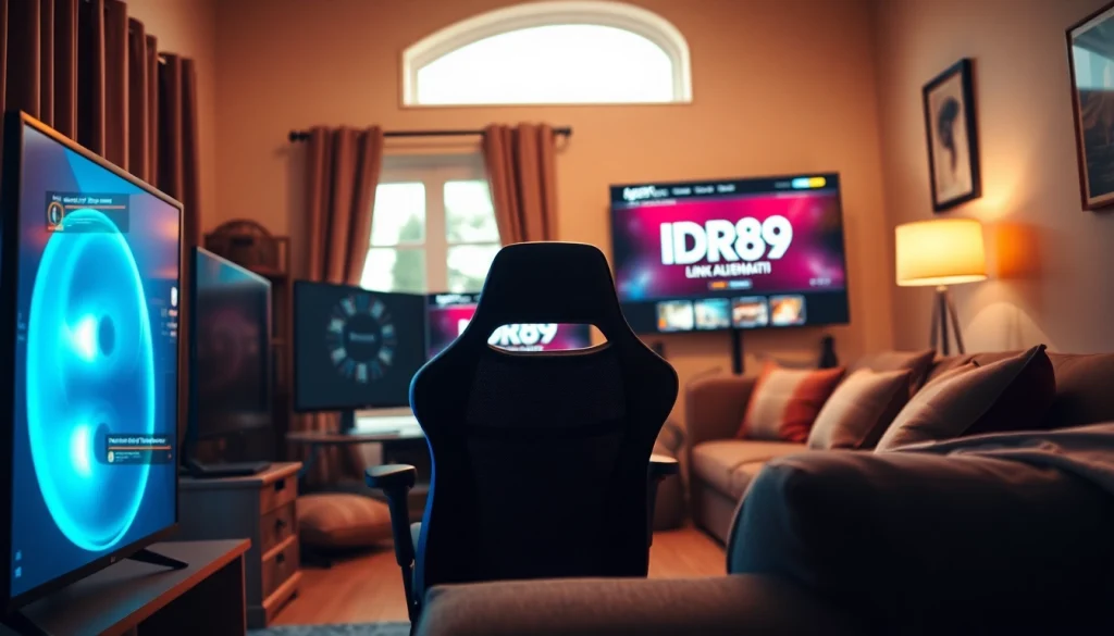Mengakses IDR89 Link Alternatif dengan setup gaming profesional yang nyaman dan modern.