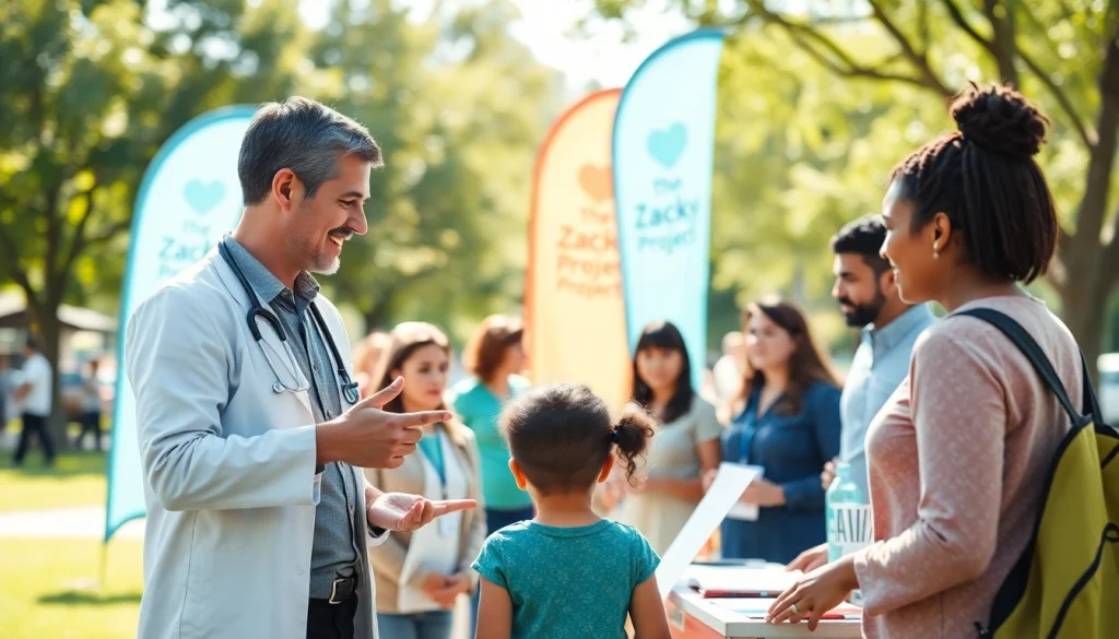 Engage with https://thezackyproject.net at a community event promoting health advocacy for asthma and allergies.