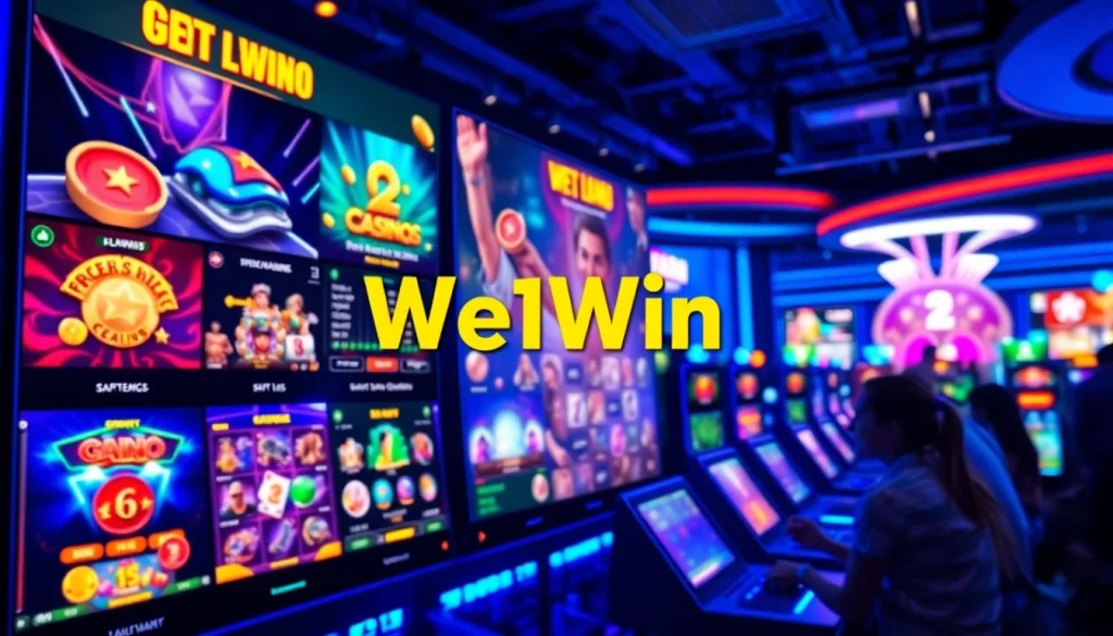 Experience the thrill of We1Win online casino games with vibrant visuals and engaging gameplay.