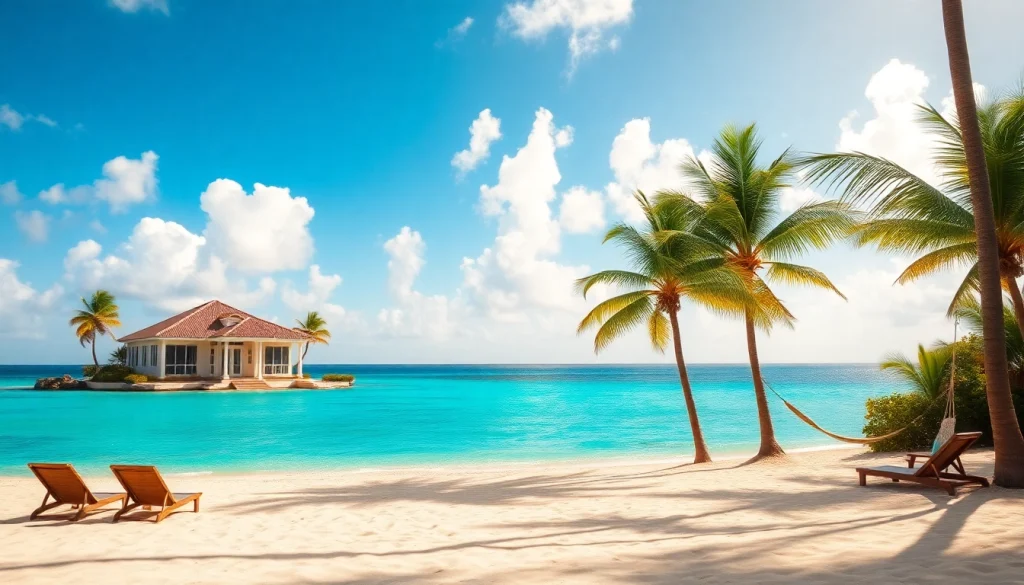 View luxurious beachfront property showcasing Belize Real Estate in a tranquil tropical setting